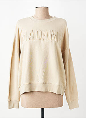 Pull col rond manches longues beige PIECES femme