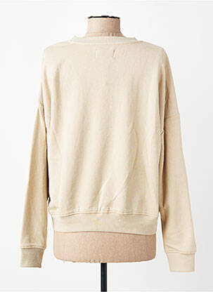 Pull col rond manches longues beige PIECES femme