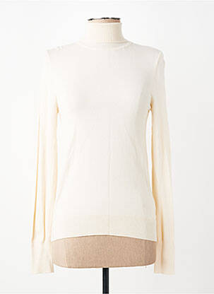 Pull col roulé coupe cintrée manches longues beige TIFFOSI femme