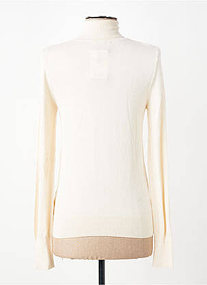 Pull col roulé coupe cintrée manches longues beige TIFFOSI femme