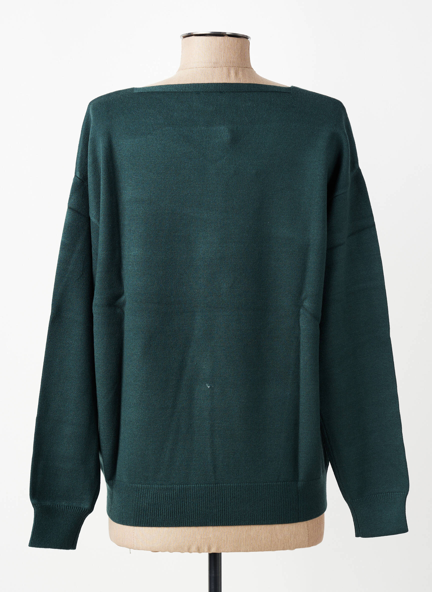 Pull coupe droite manches longues vert ZILCH femme