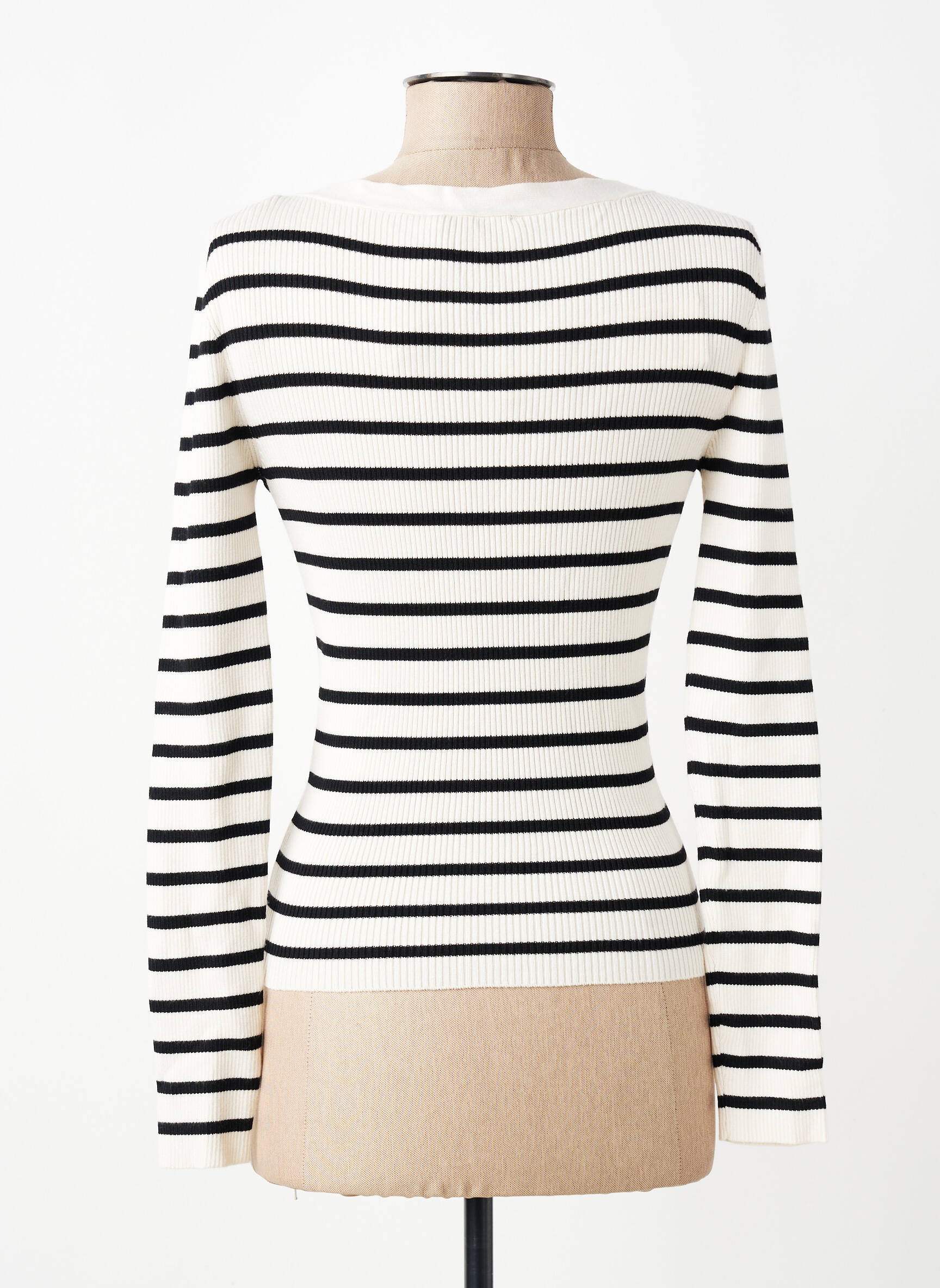 Gilet manches longues coupe cintrée blanc MORGAN femme