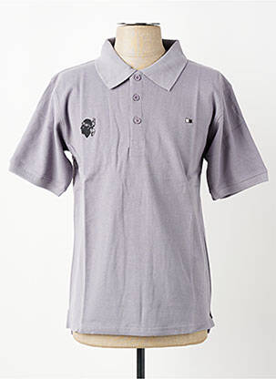 Polo coupe droite manches courtes gris GWEN & BLACK homme