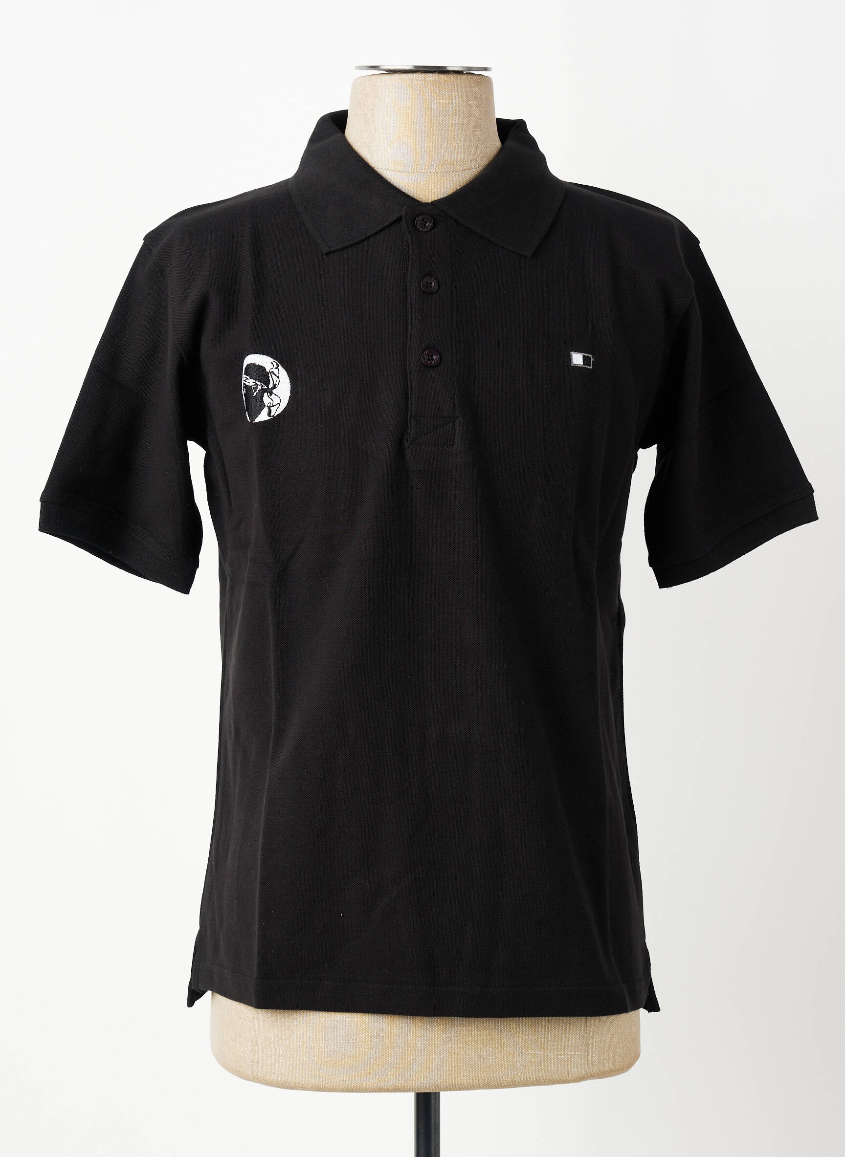 Polo coupe droite manches courtes noir GWEN & BLACK homme