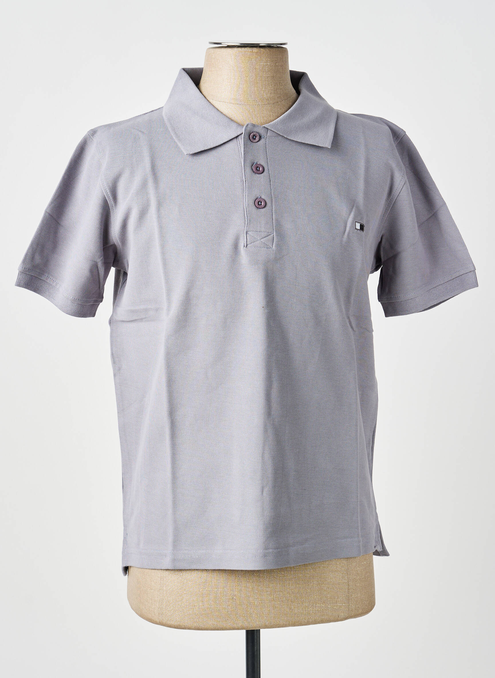 Polo coupe droite manches courtes gris GWEN & BLACK homme