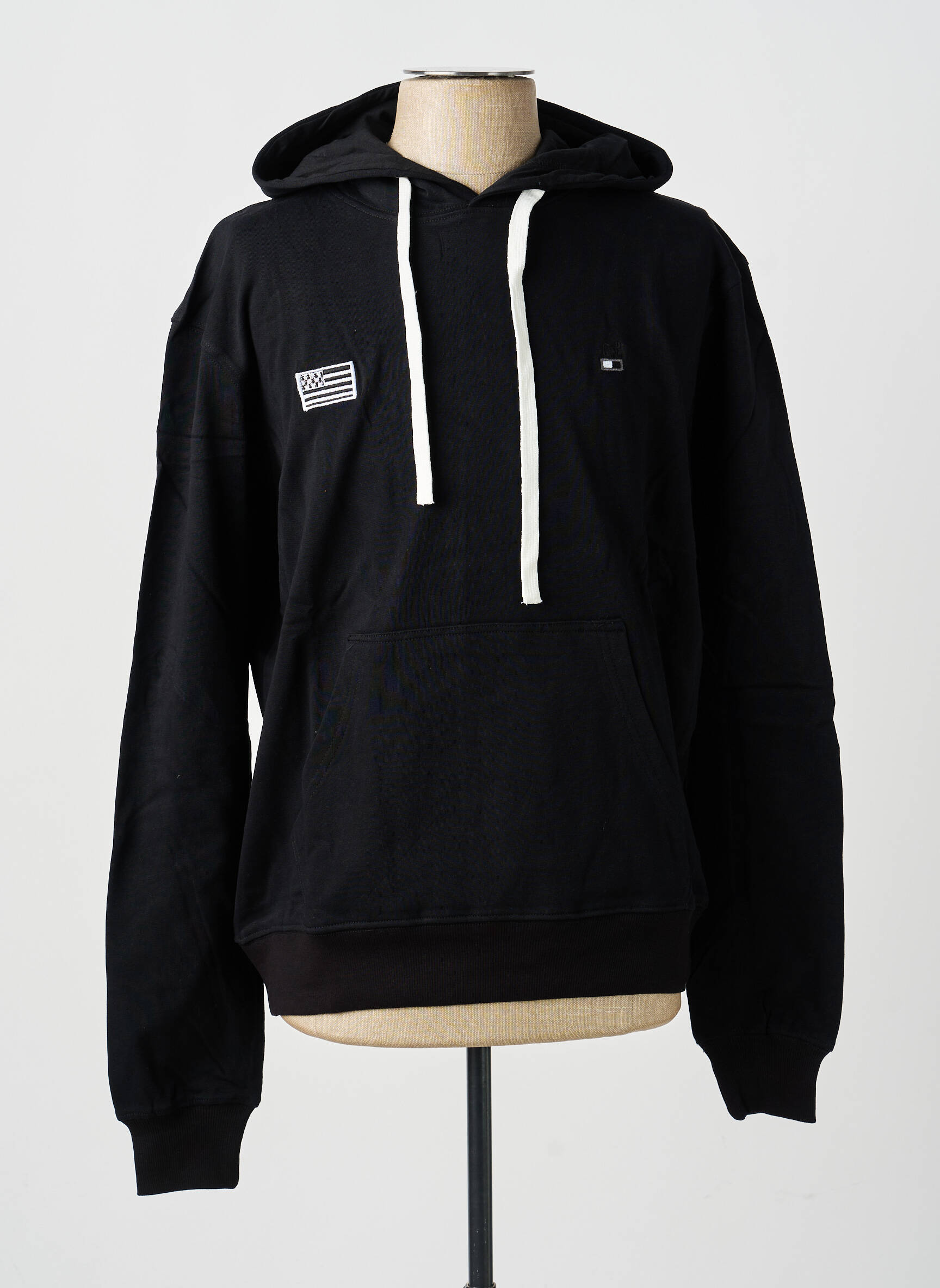 Sweat-shirt à capuche manches longues manches longues noir GWEN & BLACK homme
