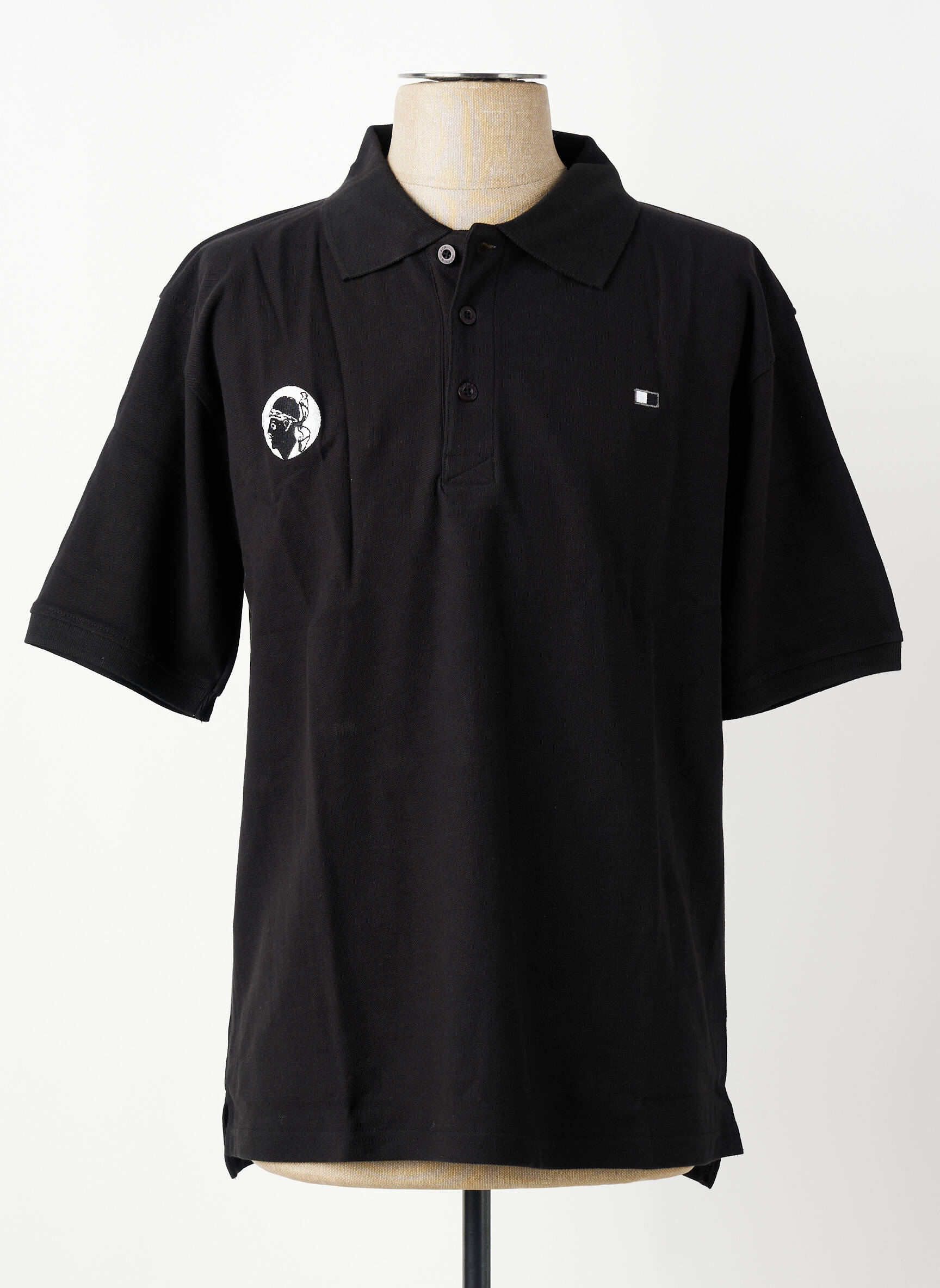 Polo coupe droite manches courtes noir GWEN & BLACK homme