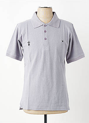Polo coupe droite manches courtes gris GWEN & BLACK homme