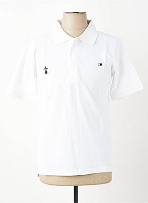 Polo coupe droite manches courtes blanc GWEN & BLACK homme
