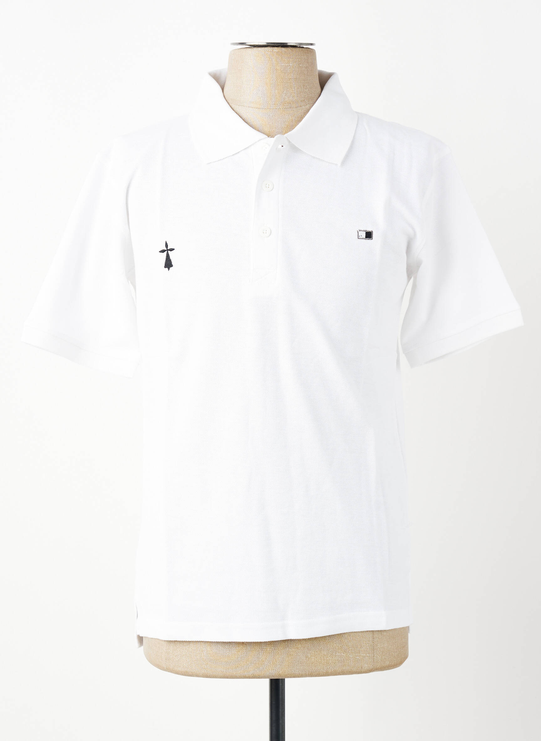 Polo coupe droite manches courtes blanc GWEN & BLACK homme