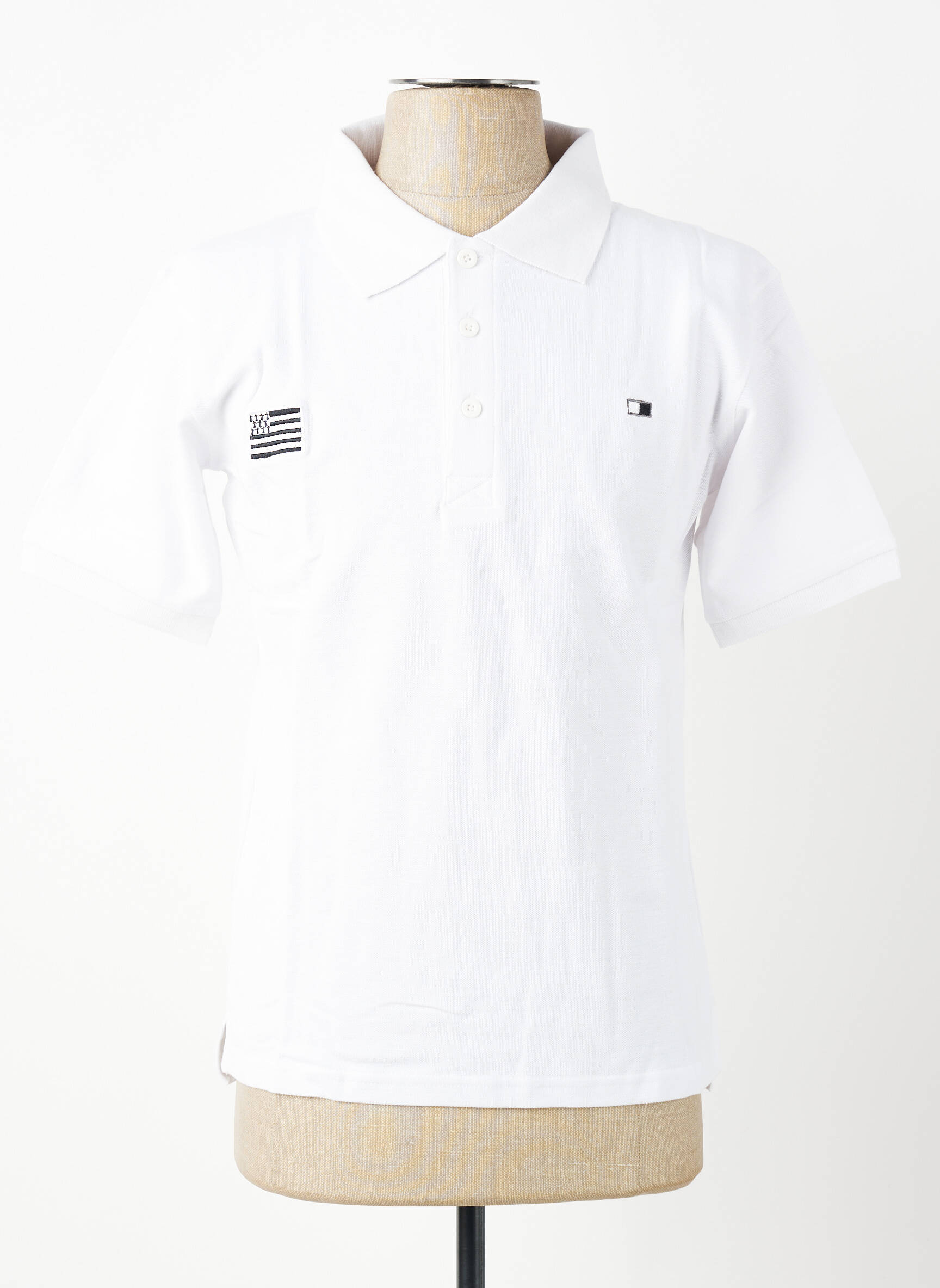 Polo coupe droite manches courtes blanc GWEN & BLACK homme