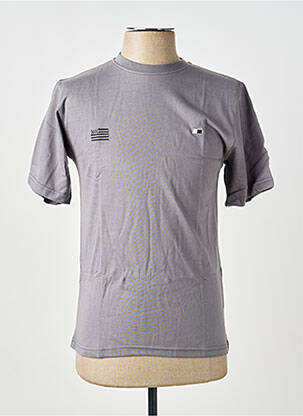 T-shirt broderie manches courtes gris GWEN & BLACK homme