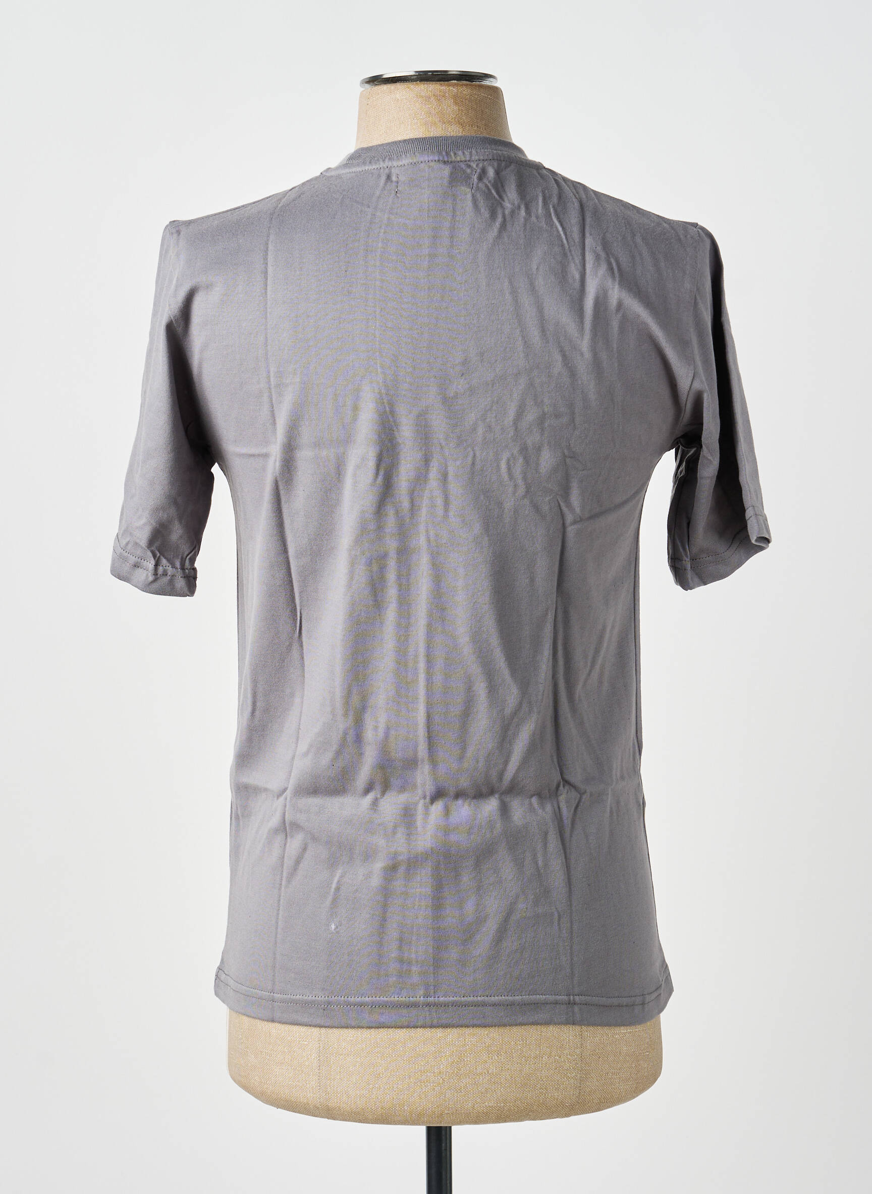 T-shirt broderie manches courtes gris GWEN & BLACK homme