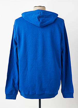 Sweat-shirt à capuche tissage jersey manches longues bleu B&C homme
