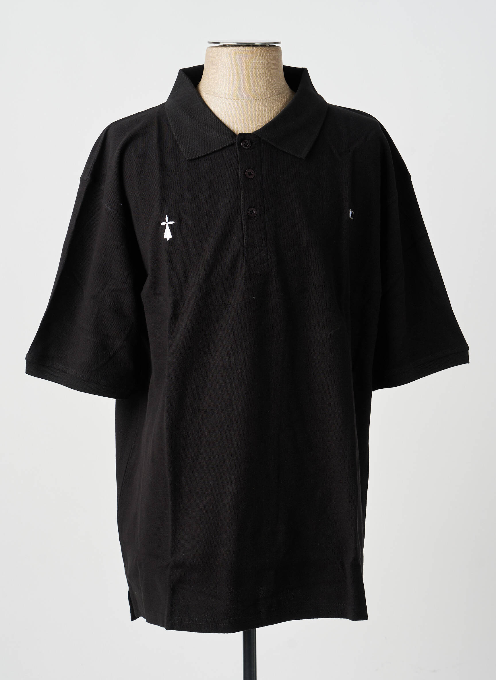 Polo coupe droite manches courtes noir GWEN & BLACK homme
