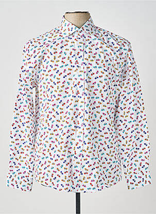 Chemise manches longues imprimé fantaisie blanc EMYLE homme