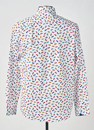 Chemise manches longues imprimé fantaisie blanc EMYLE homme