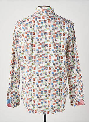 Chemise manches longues imprimé fantaisie beige CARLOS CORDOBA homme