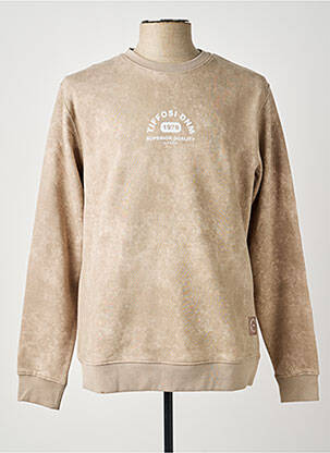 Sweat-shirt sérigraphie floquée manches longues marron TIFFOSI homme