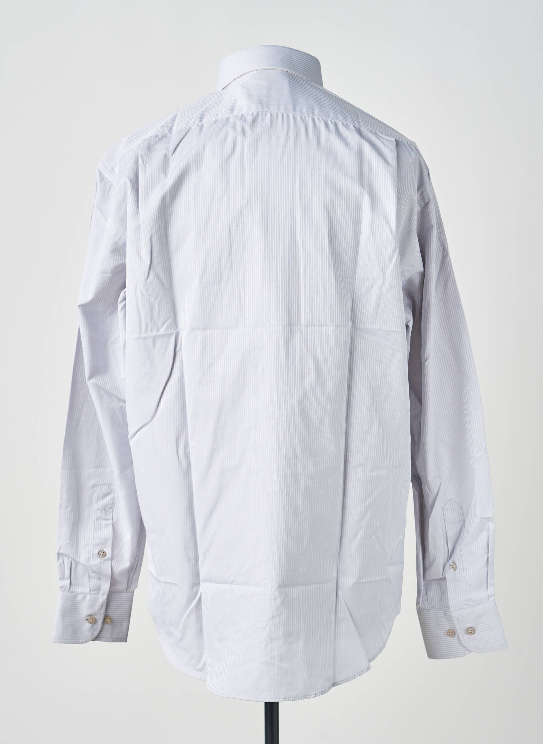 Chemise manches longues imprimé rayures gris ARMORIAL homme