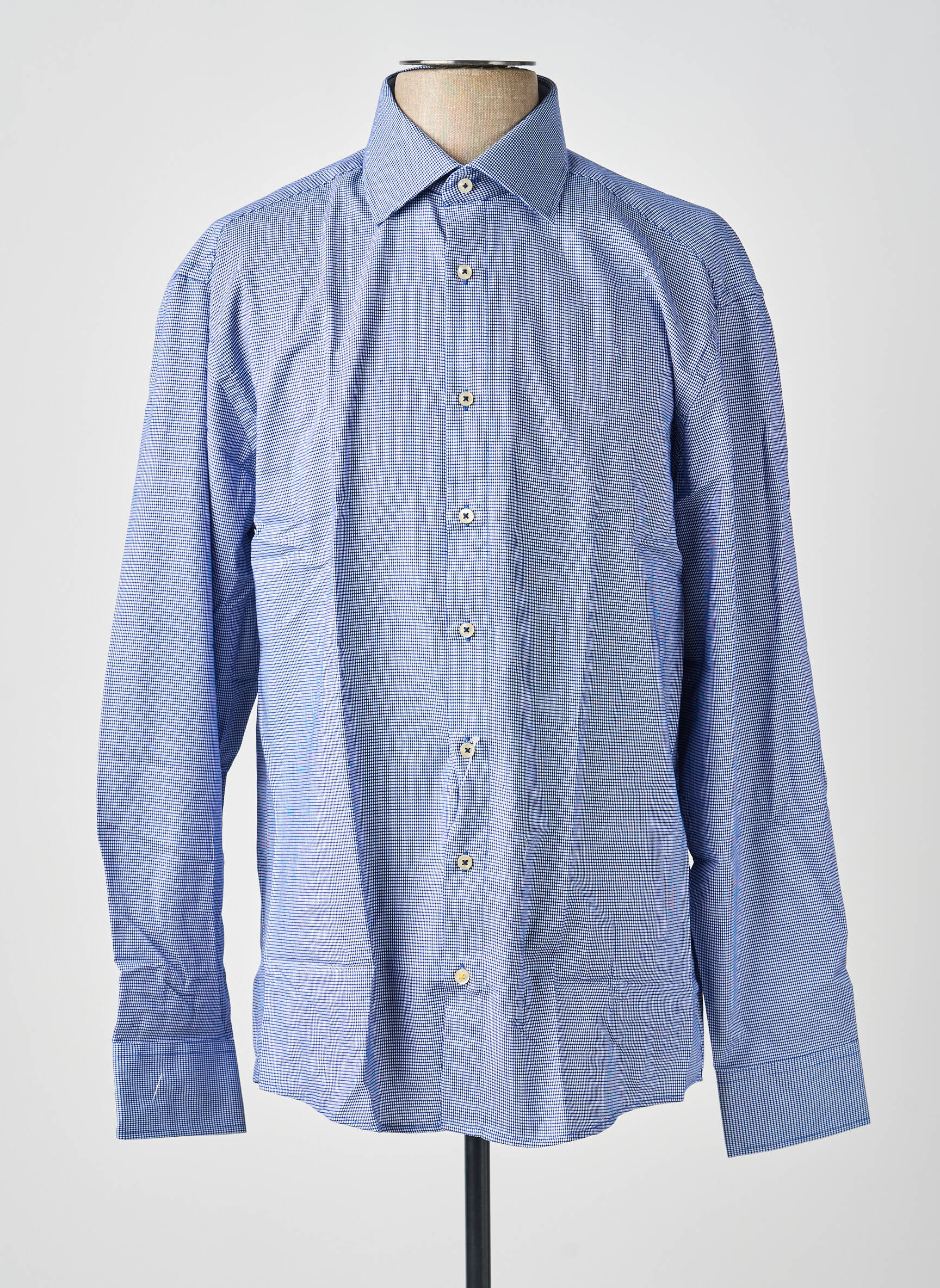 Chemise manches longues coupe cintrée bleu REDMOND homme