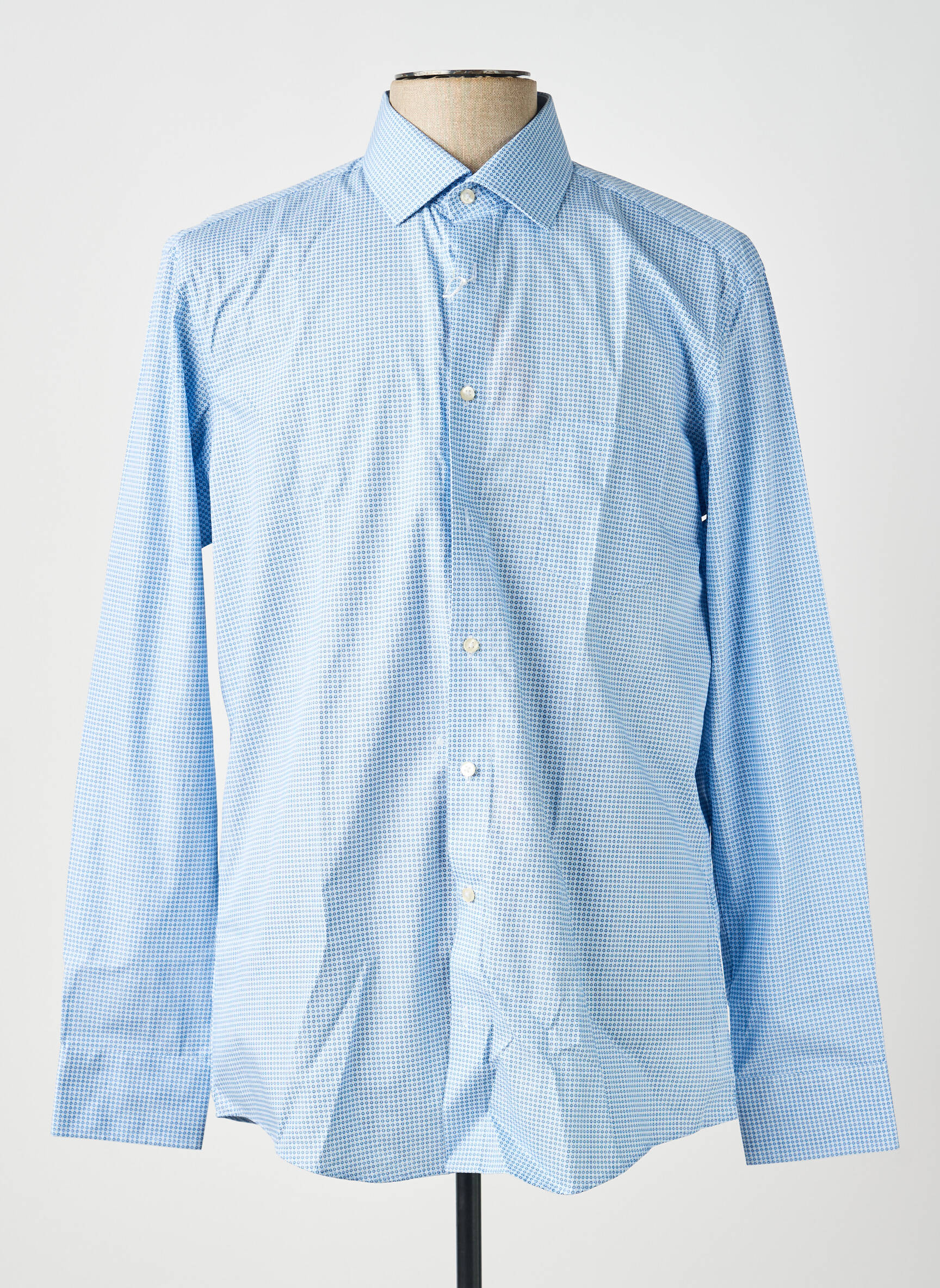 Chemise manches longues poches bleu REDMOND homme