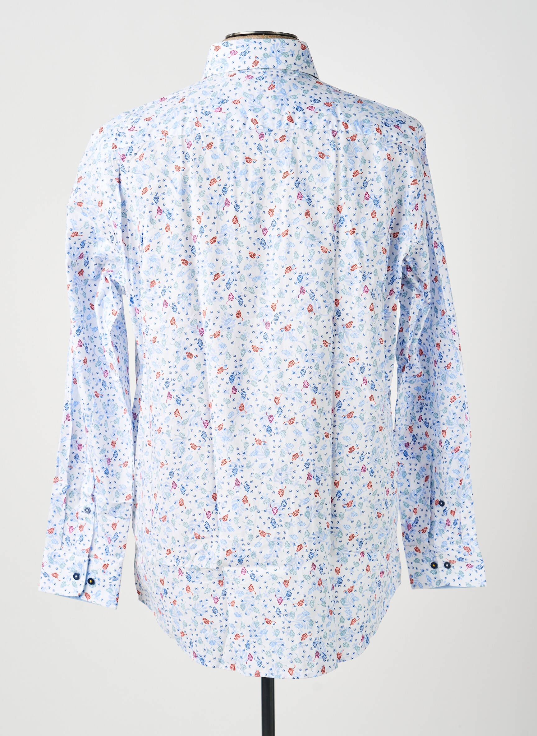 Chemise manches longues imprimé fantaisie bleu REDMOND homme