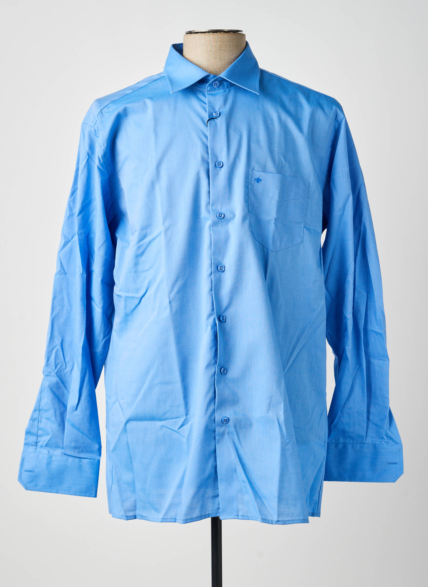 Chemise manches longues poches bleu JUPITER homme