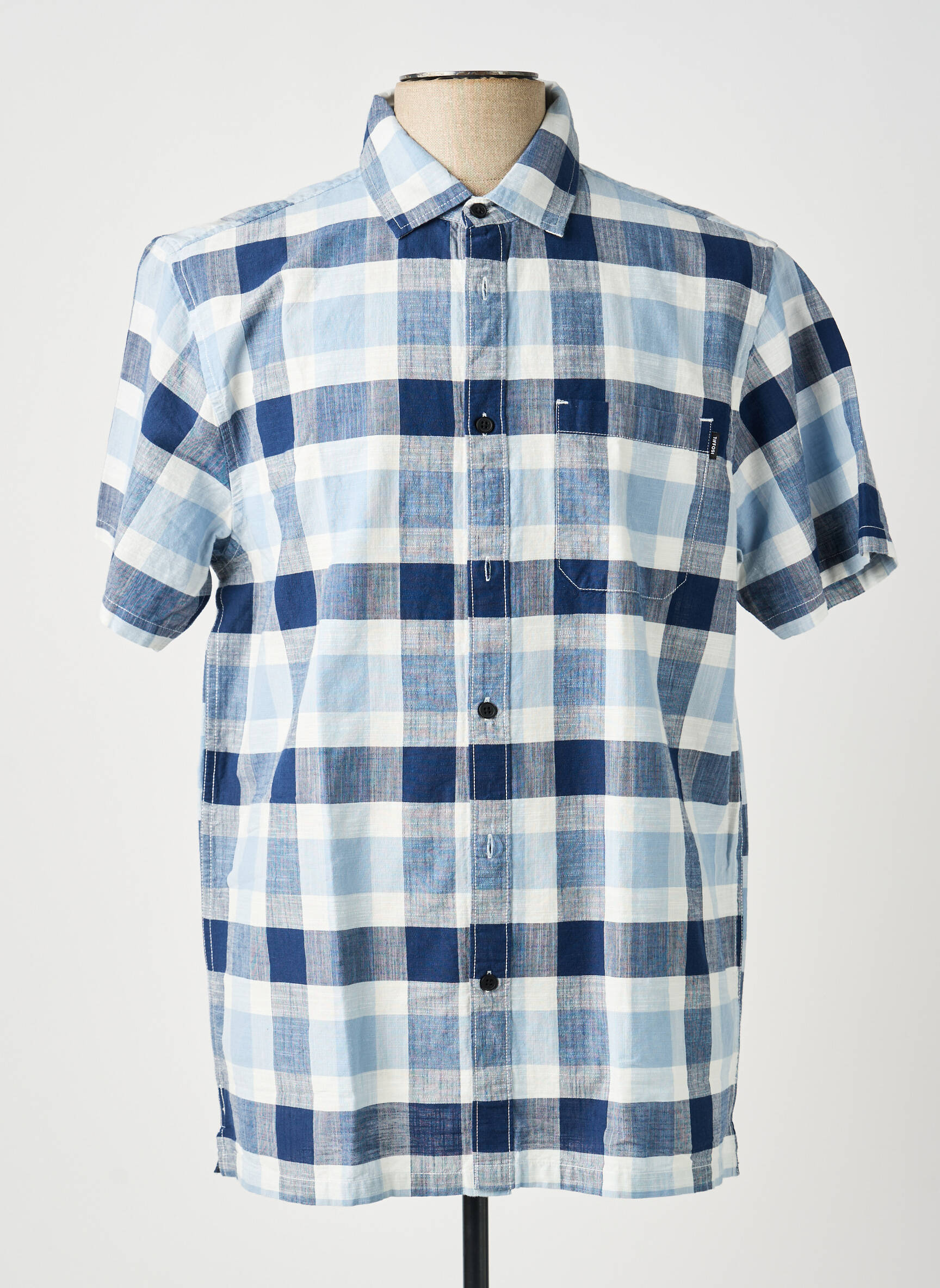 Chemise manches courtes poches bleu TIFFOSI homme