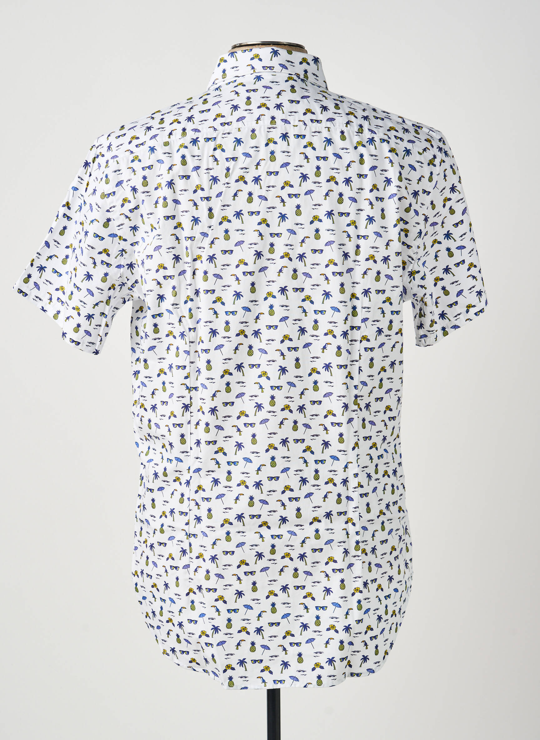 Chemise manches courtes imprimé tie and dye bleu CARLOS CORDOBA homme