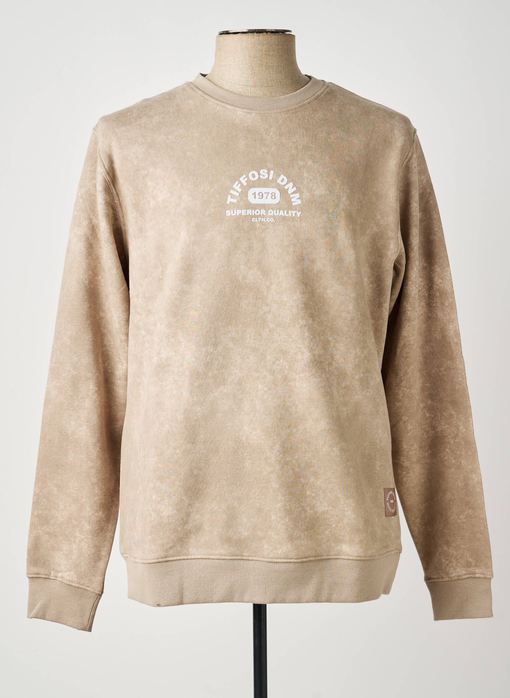 Sweat-shirt sérigraphie floquée manches longues marron TIFFOSI homme