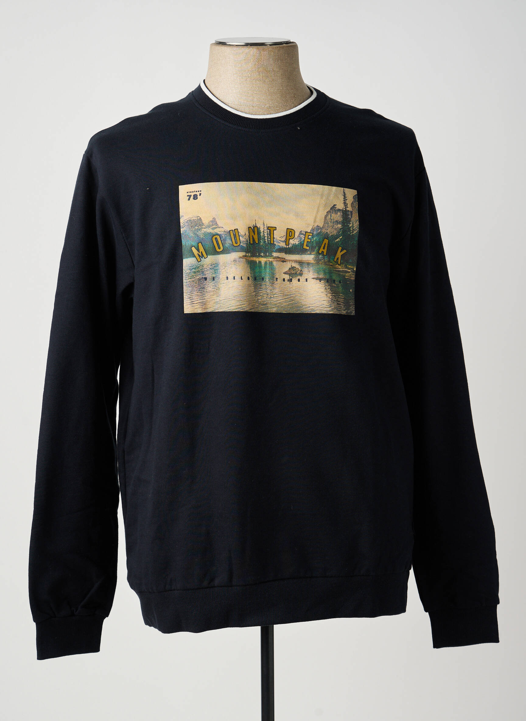 Sweat-shirt stretch manches longues bleu TIFFOSI homme