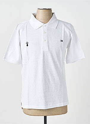 Polo coupe droite manches courtes blanc GWEN & BLACK homme