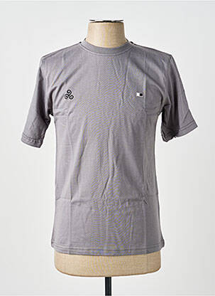 T-shirt broderie manches courtes gris GWEN & BLACK homme
