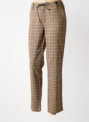 Pantalon 7/8 stretch taille normale marron FREEMAN T.PORTER femme