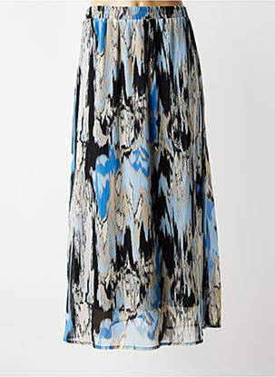 Jupe longue imprimé fantaisie bleu KAFFE femme