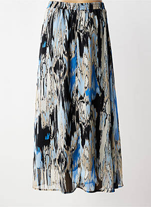 Jupe longue imprimé fantaisie bleu KAFFE femme