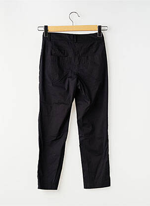 Pantalon 7/8 tissage popeline taille normale noir AVENTURES DES TOILES femme