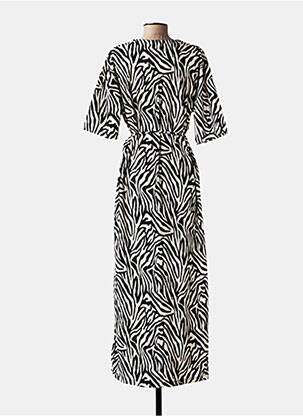 Robe longue manches courtes manches courtes noir KAFFE femme
