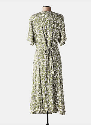 Robe longue manches courtes manches courtes vert FREEMAN T.PORTER femme