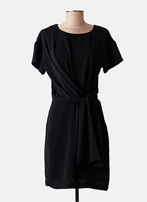 Robe courte manches courtes manches courtes noir KAFFE femme