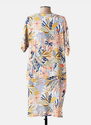 Robe mi-longue coupe fluide manches courtes beige LE PETIT BAIGNEUR femme