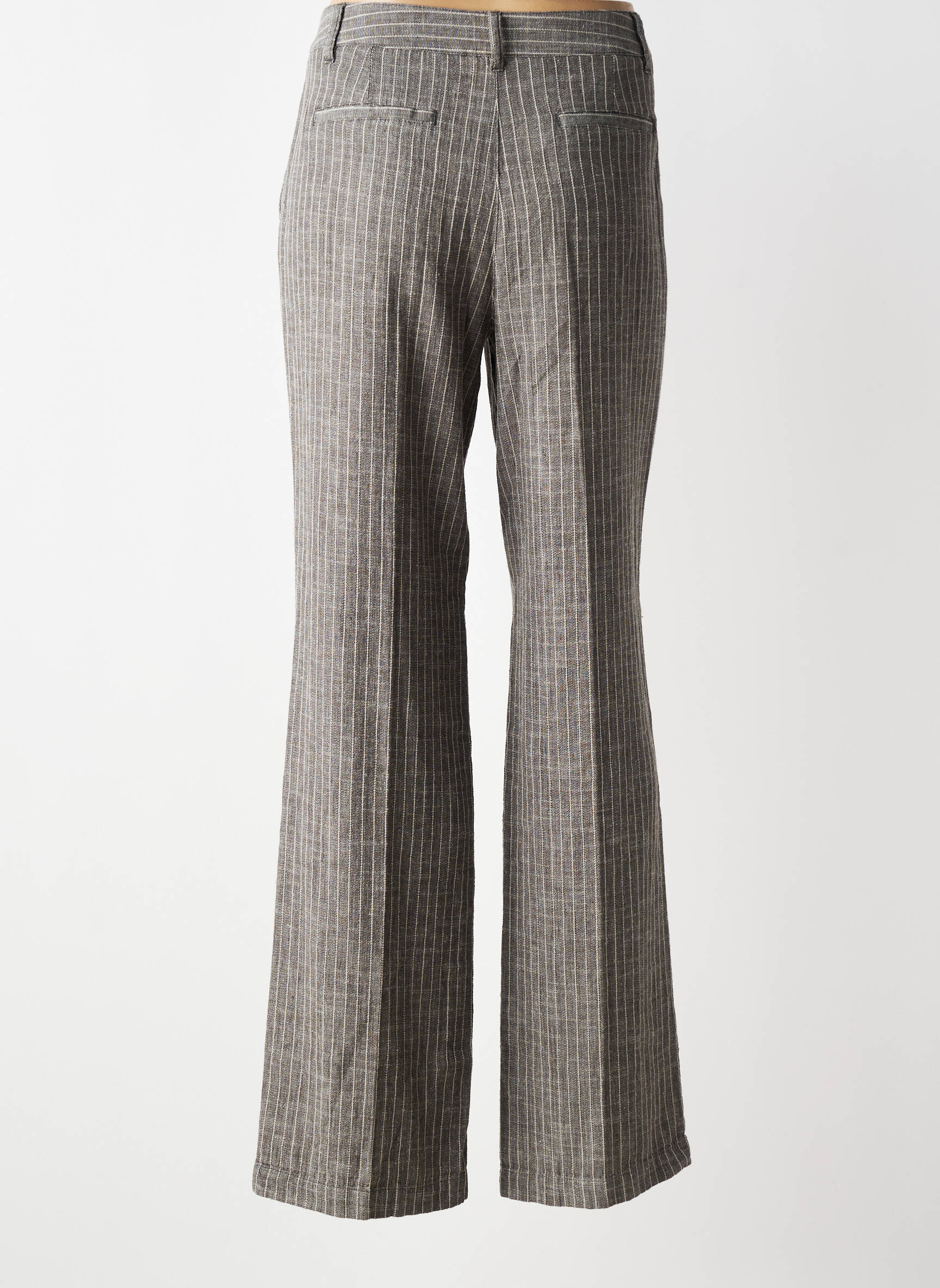 Pantalon droit taille à pinces taille normale gris OLSEN femme