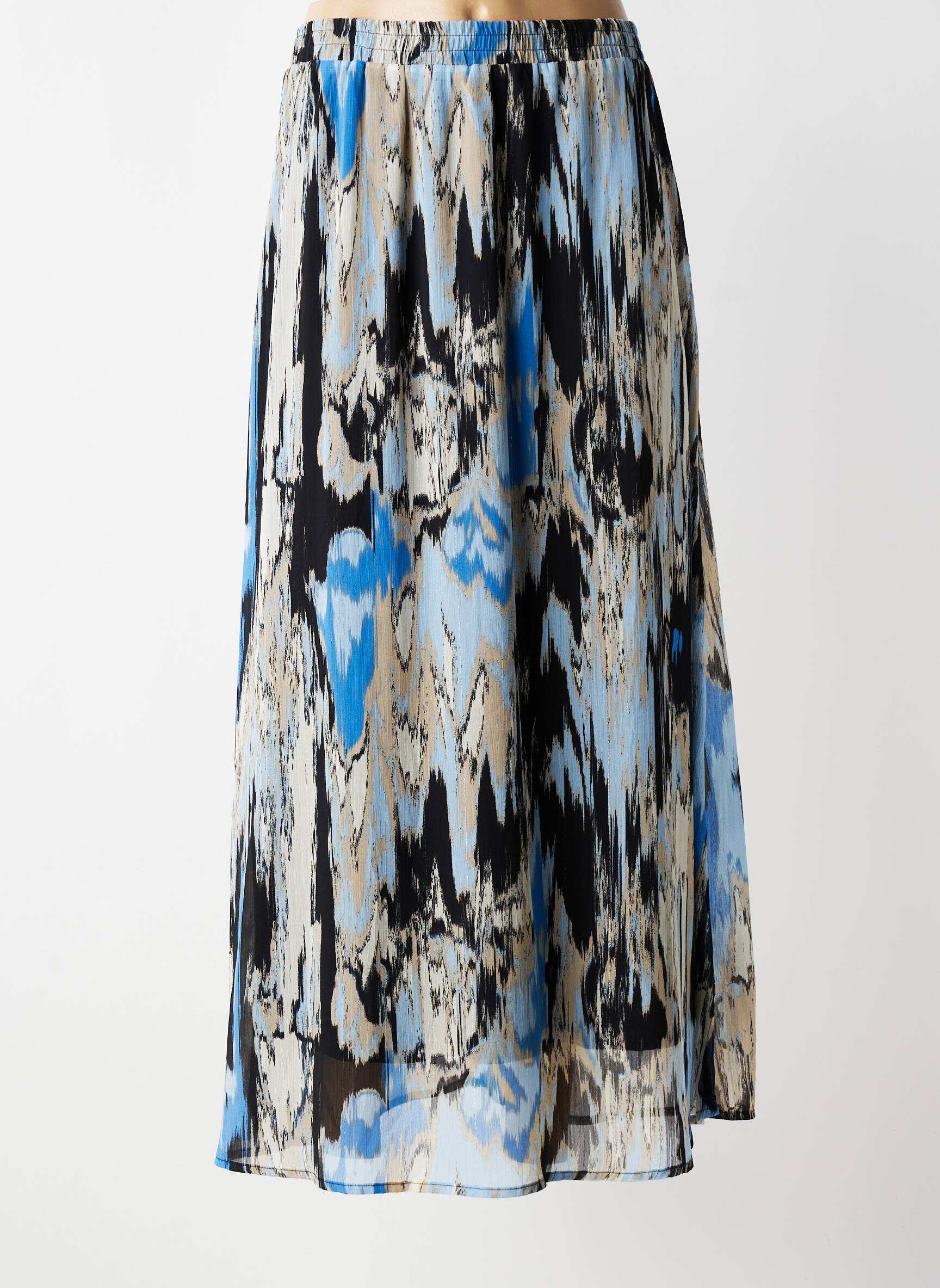 Jupe longue imprimé fantaisie bleu KAFFE femme