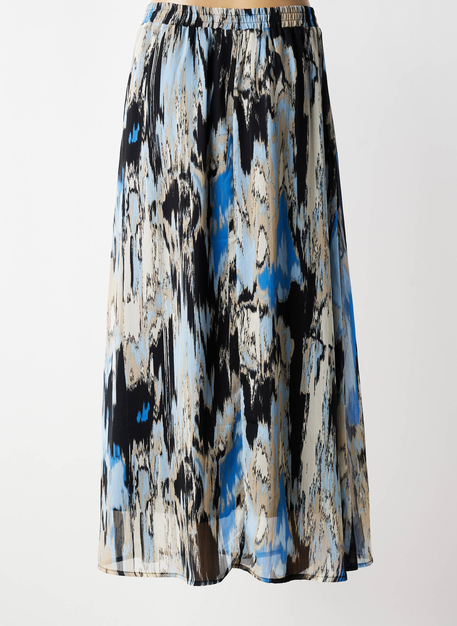 Jupe longue imprimé fantaisie bleu KAFFE femme
