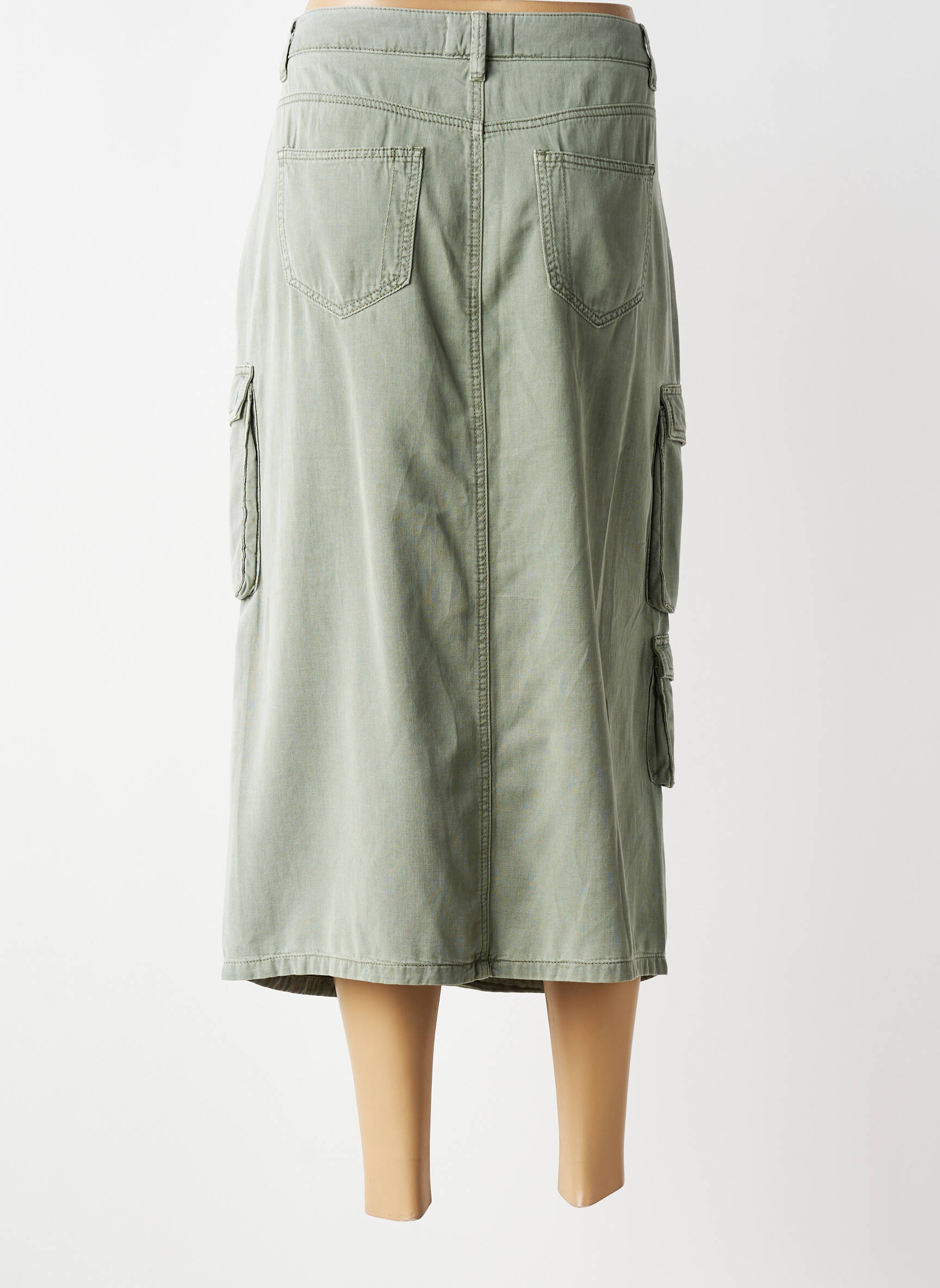 Jupe longue taille normale vert FREEMAN T.PORTER femme