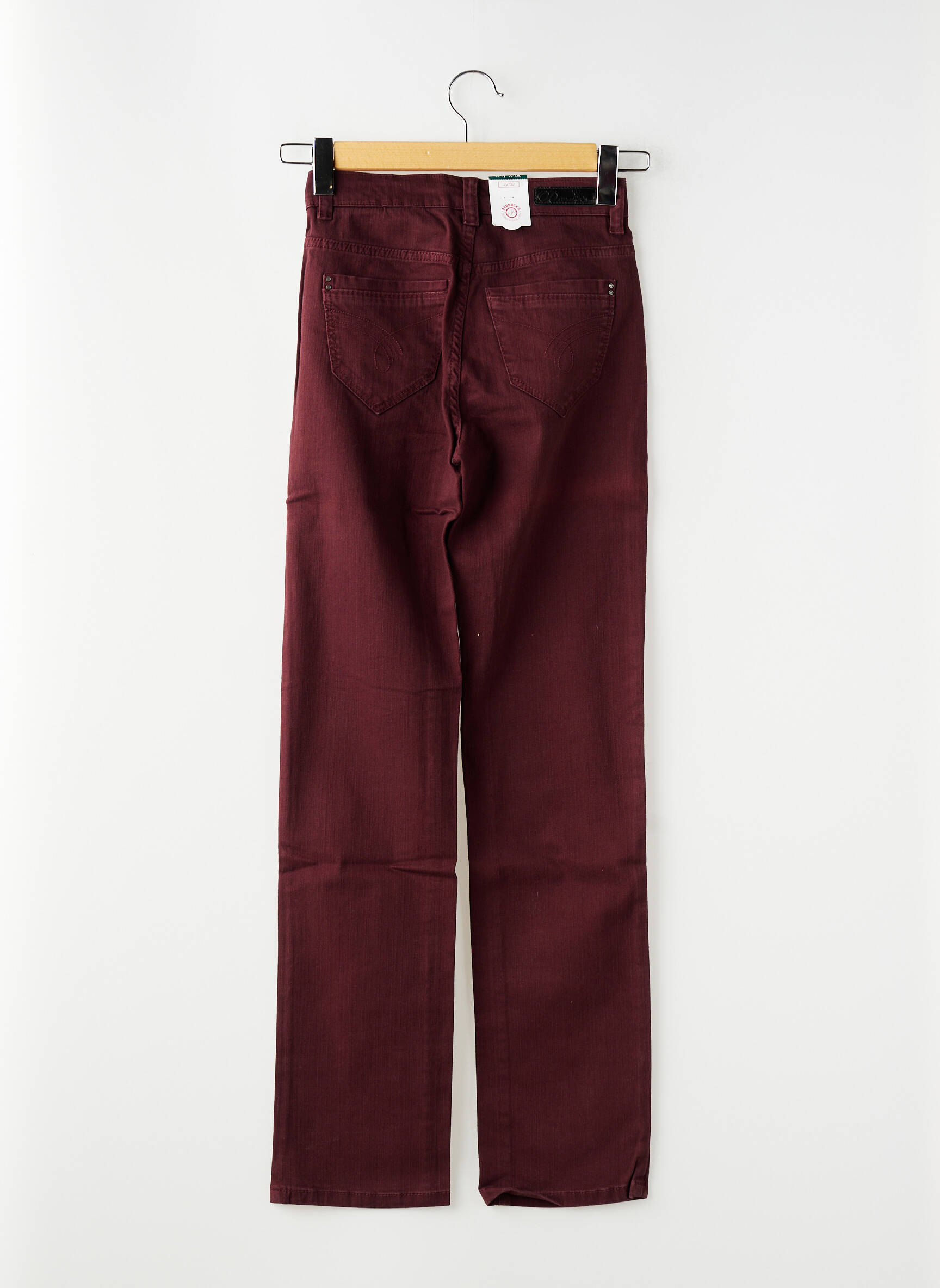 Jeans coupe slim taille haute taille haute rouge PADDOCK'S femme