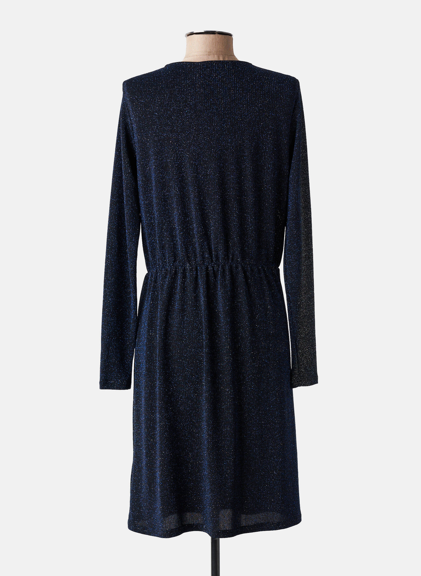 Robe mi-longue manches longues manches longues bleu KAFFE femme