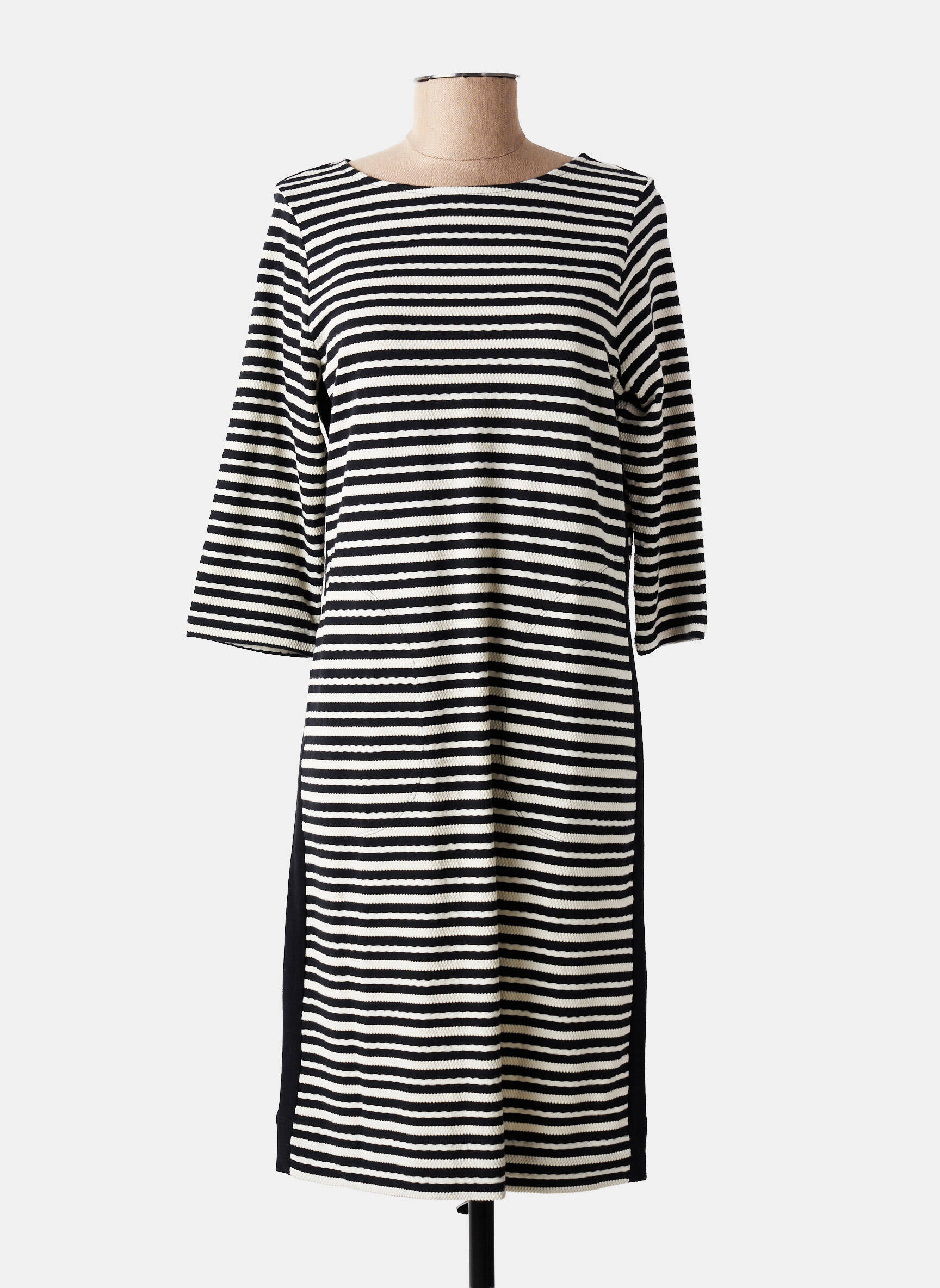 Robe mi-longue manches 3/4 manches 3/4 noir OLSEN femme