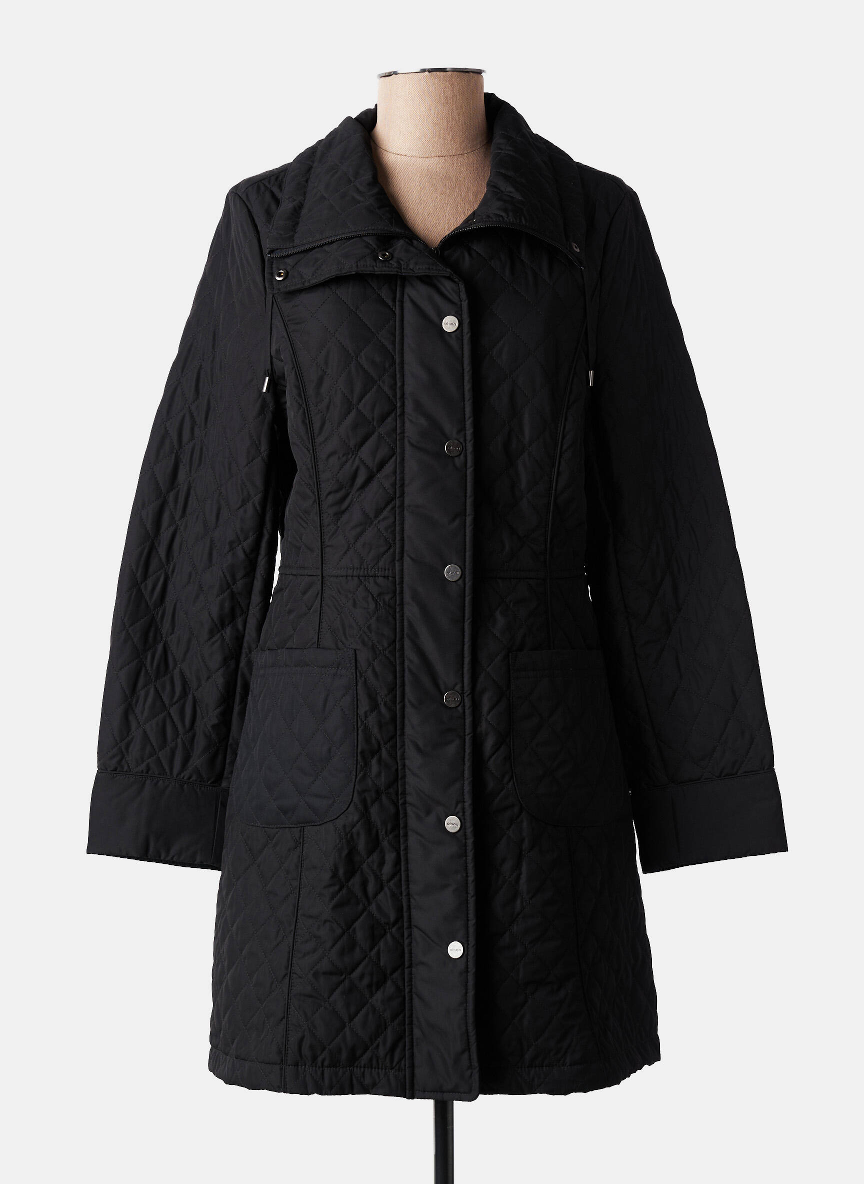 Doudoune manches longues sans capuche noir OLSEN femme